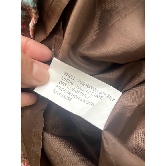 Shoshanna Vintage Paisley Strapless Dress 4 - Picture 6 of 6